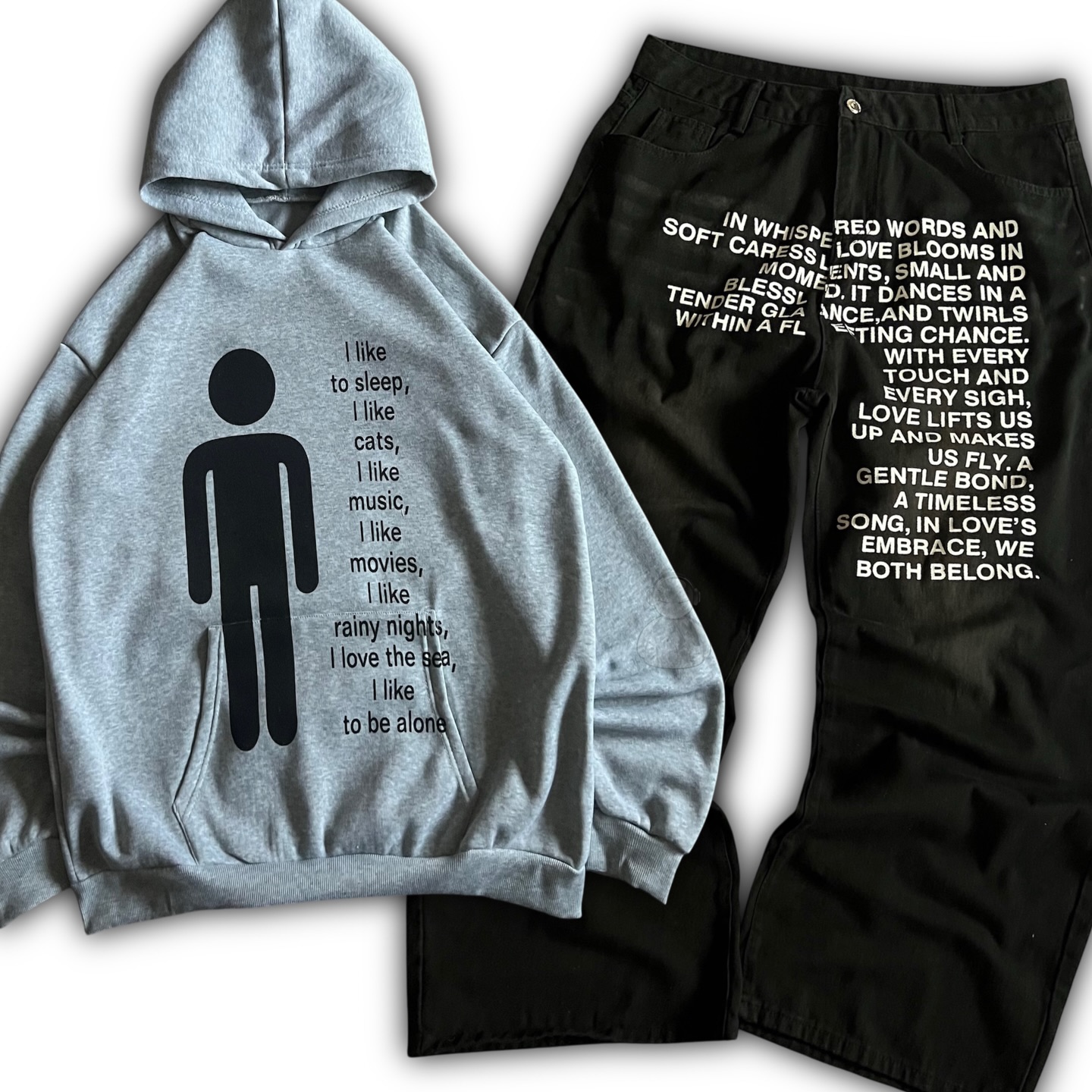 Street Fashion Hip Hop - Jeans con Motivi Letterari Stile Americano