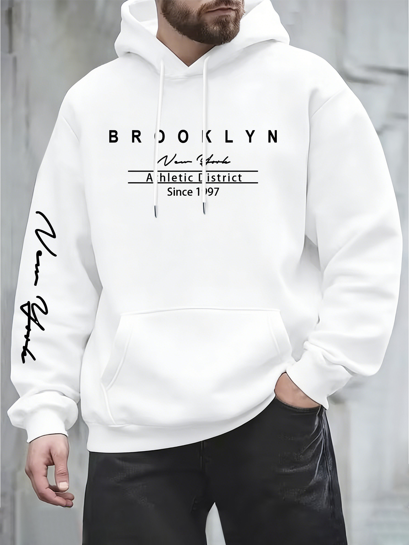 Street Fashion New York - Felpa da uomo in stile urban