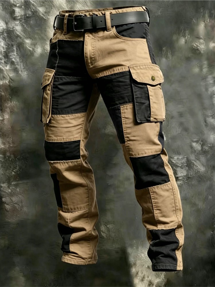 Street Fashion Art - Pantaloni Cargo in Cotone per Uomo,