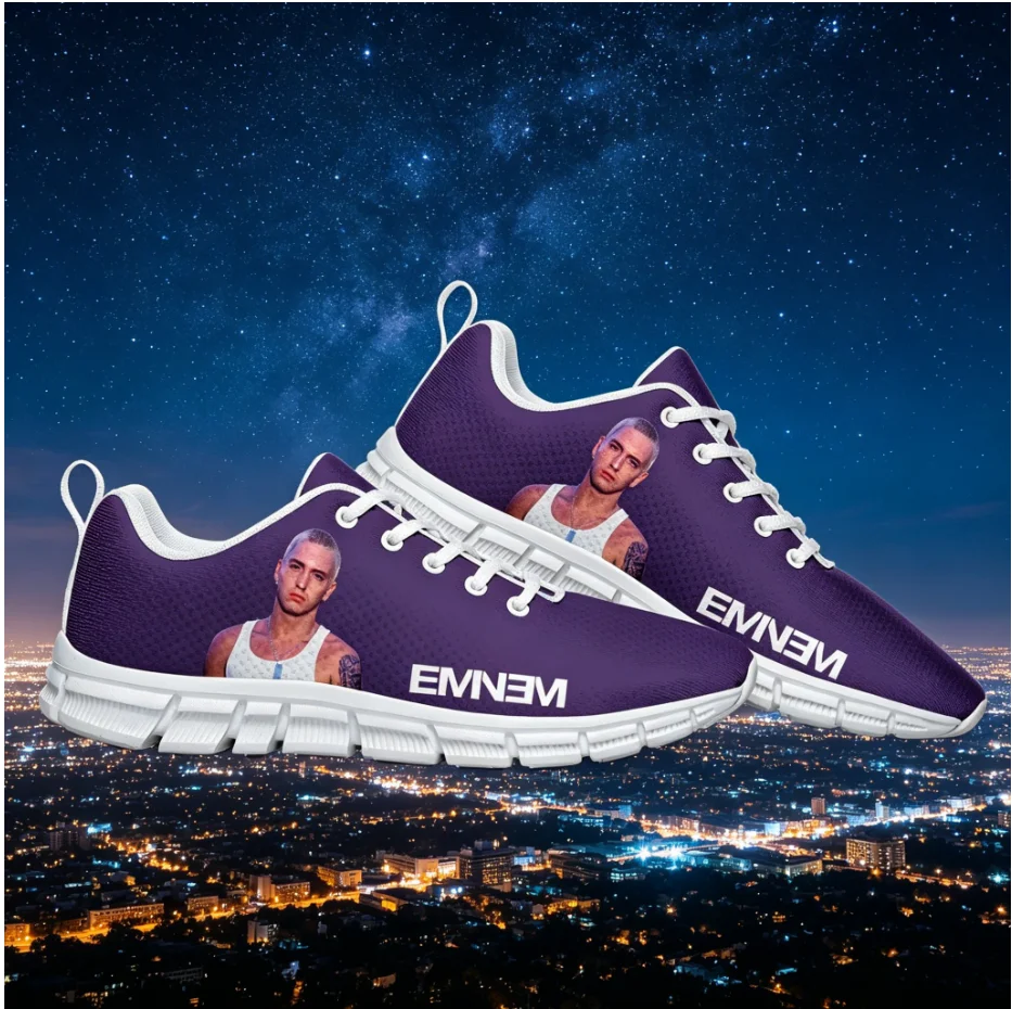 Street Fashion Hip Hop - Sneakers alte personalizzate Eminem con stampa