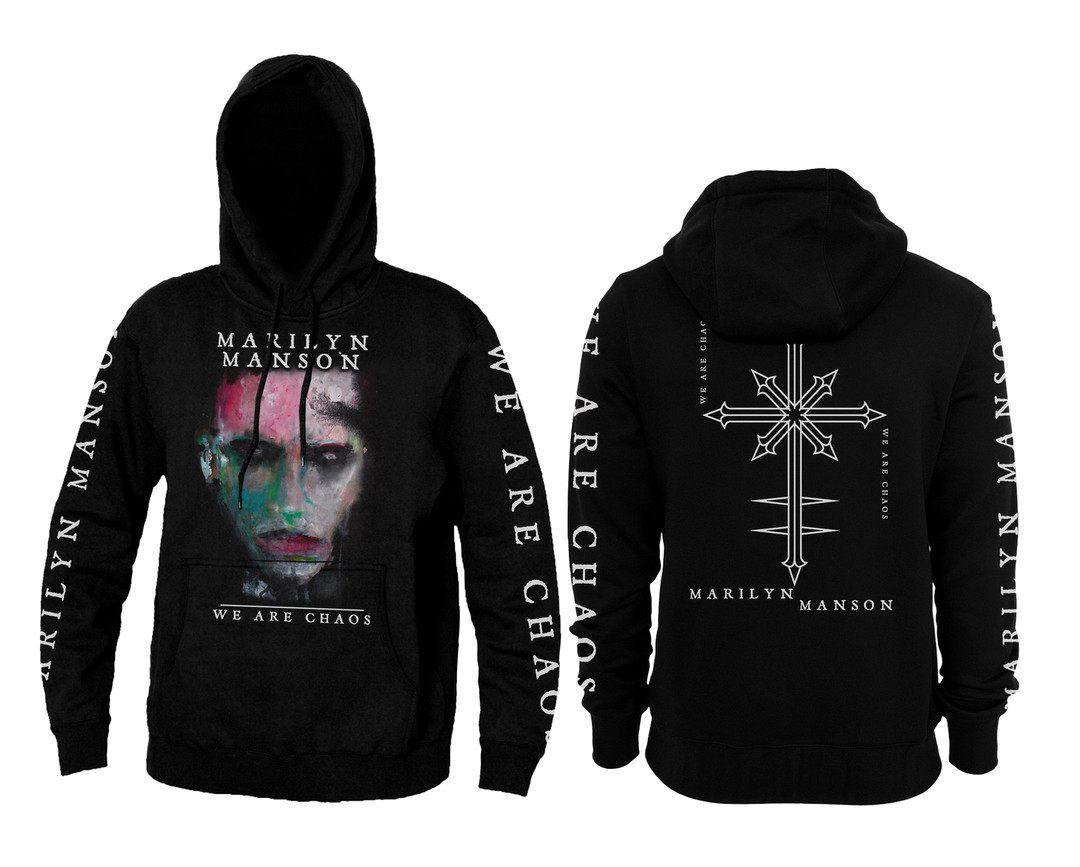 Oversized Crewneck Fleece - Felpa con Cappuccio Marilyn Manson Oversize