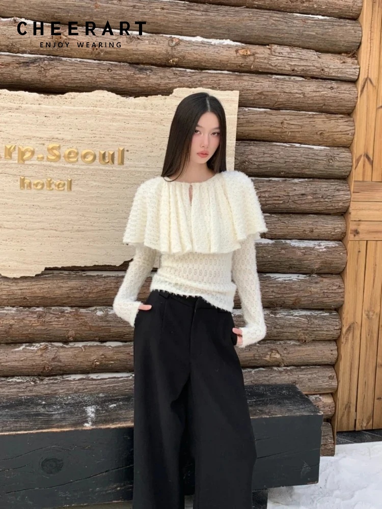 Street Fashion Winter 2026 - CHEERART Cappotto Designer a Maniche Lunghe