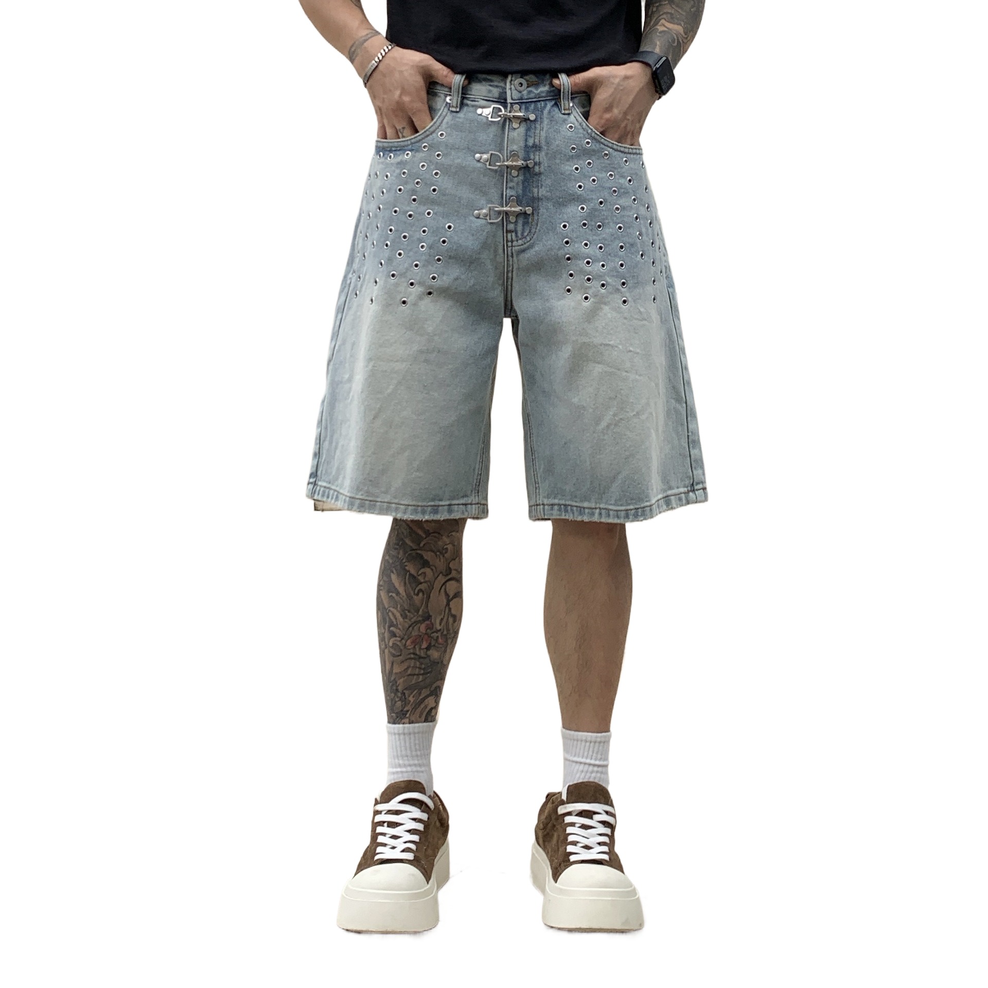Street Fashion Vibes - Jeans Corti da Uomo Stile Hip