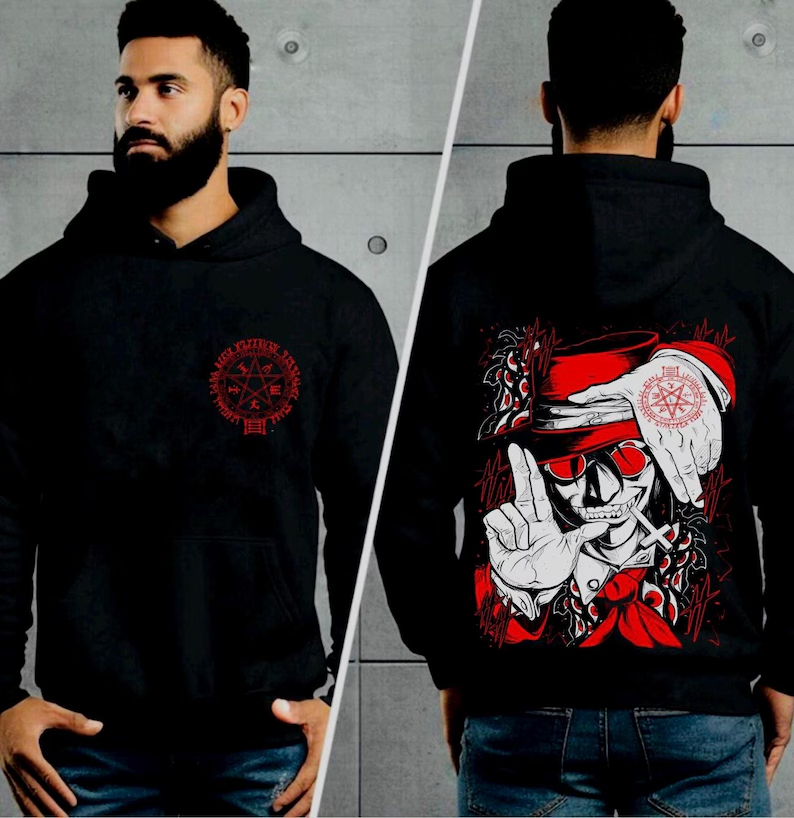 Oversized Crewneck Fleece - Felpa con Cappuccio Hellsing Oversize Unisex