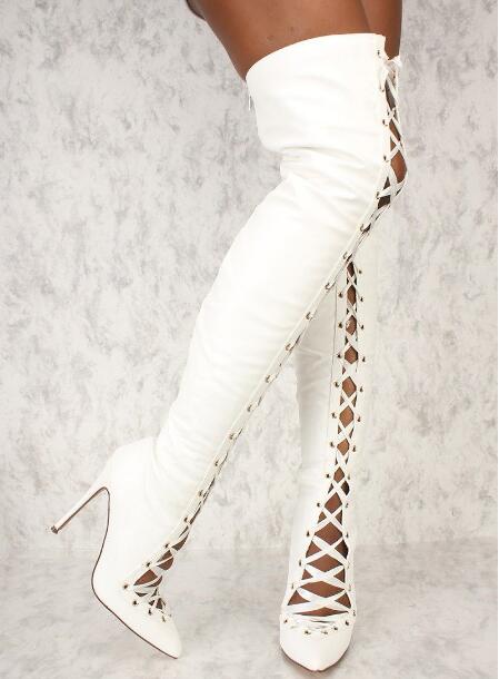 Street Fashion Lady - Moda Donna Bianco Nero Solido Pelle