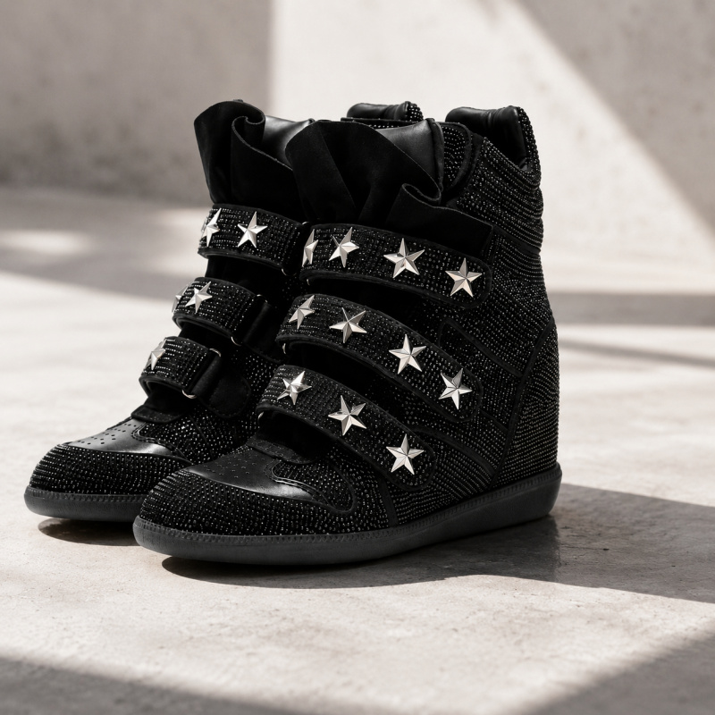 Street Fashion Walk - Stivaletti da donna con strass, stivali
