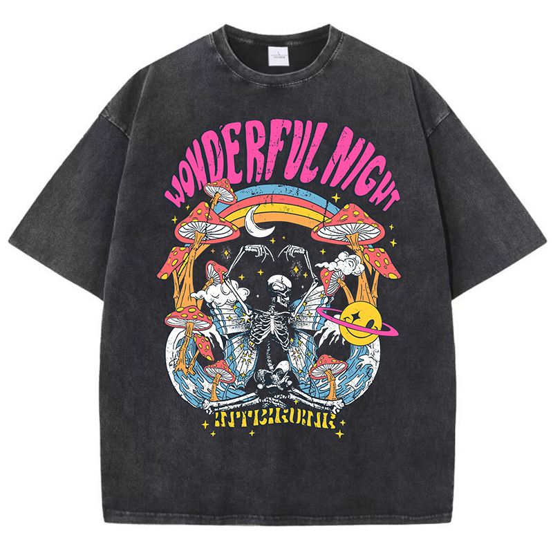 Fashion Street Night - T-shirt da donna con stampa a