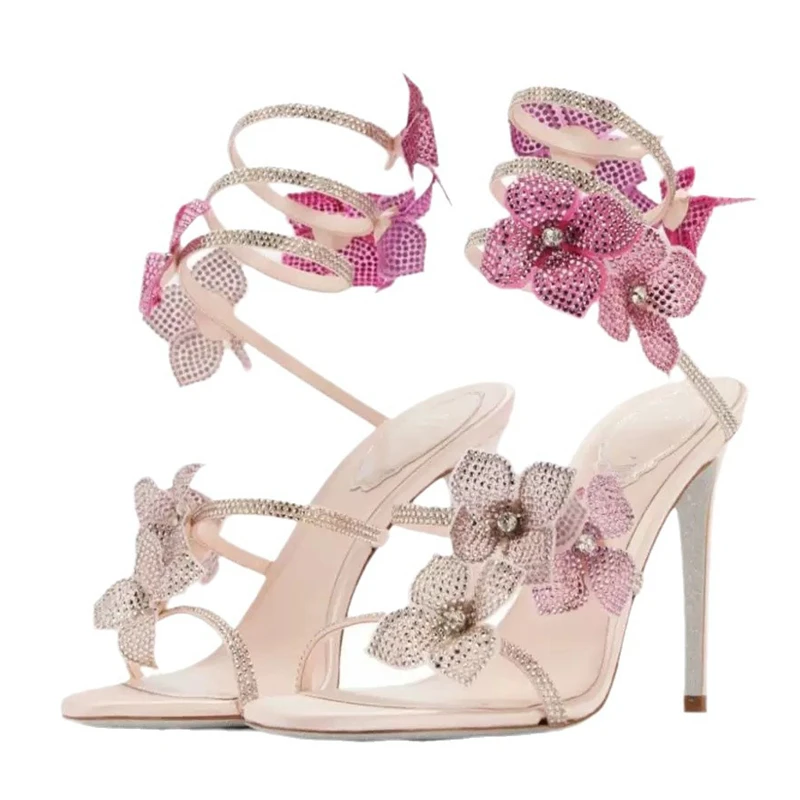 Street Fashion Lady - Eilyken Sexy CRISTALLO Fiore Sottili Tacchi