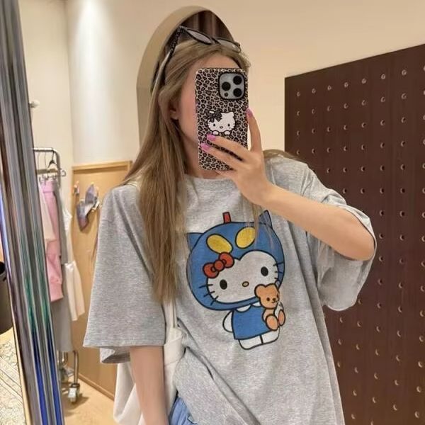 Street For Fashion - T-shirt stampata Hello Kitty a maniche