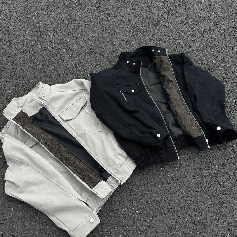 Fashion Street Night - Giacca da Uomo con Cappuccio, Corta