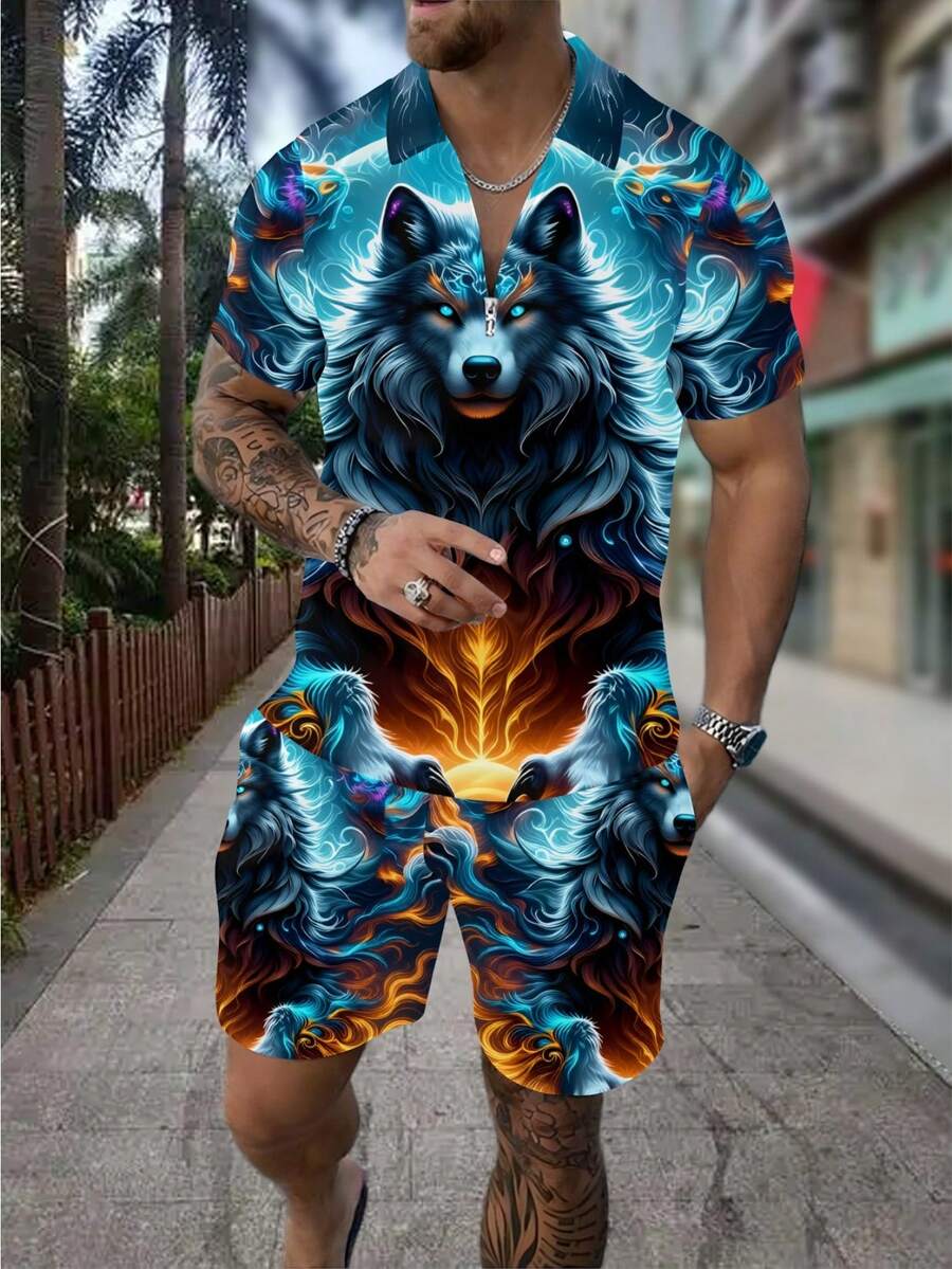 Completo da uomo con stampa 3D - Street Fashion Outfit For Men recensione e prezzo