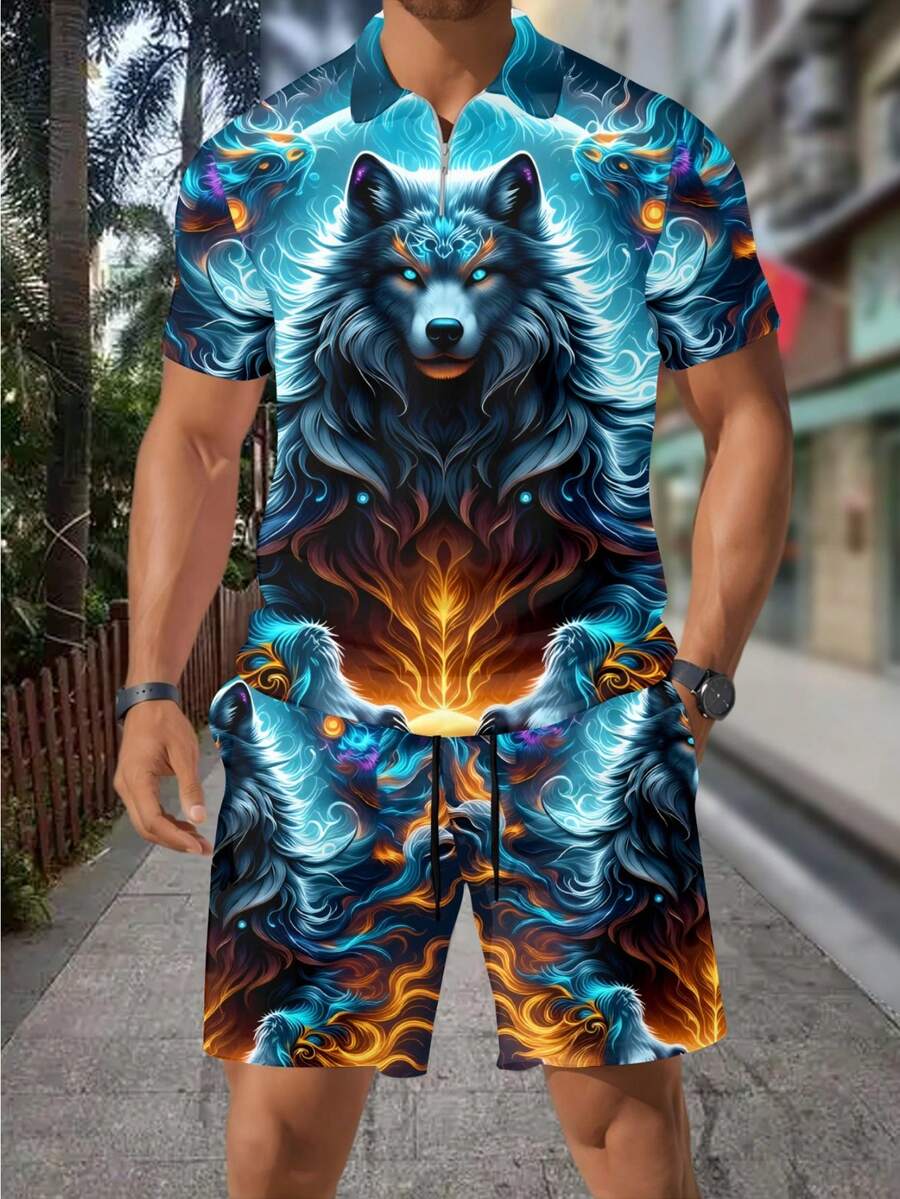 Completo da uomo con stampa 3D - Street Fashion Outfit For Men recensione e prezzo
