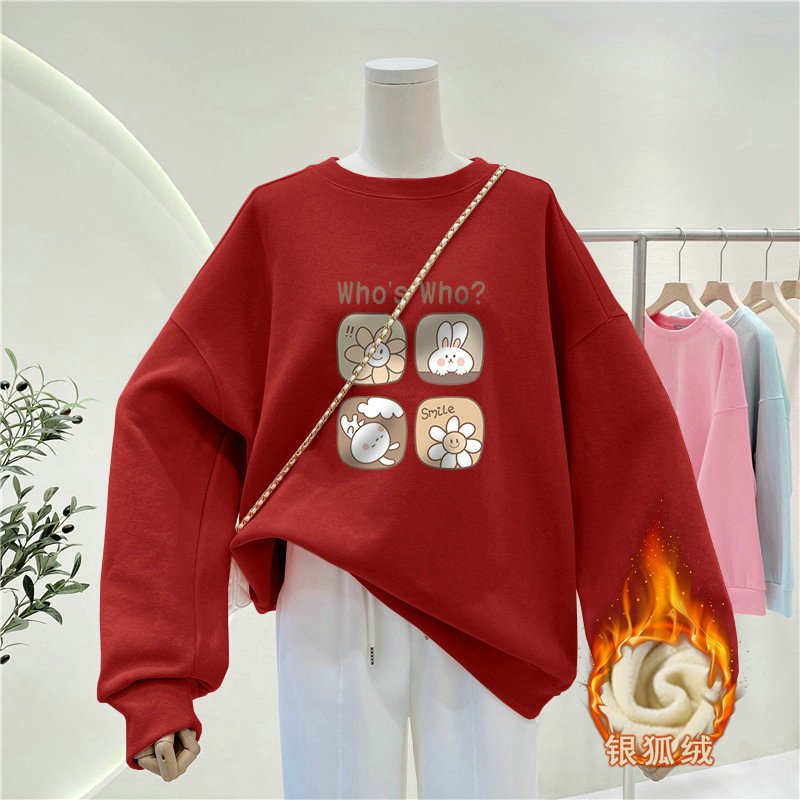 Felpa da Donna Stile Casual co - Oversized Crewneck Fleece recensione e prezzo