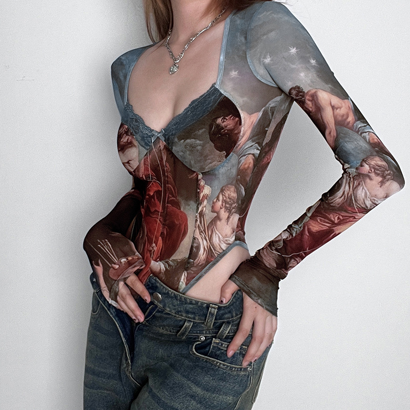 Moda sexy tuta in pizzo a rete - Street Fashion Greece recensione e prezzo
