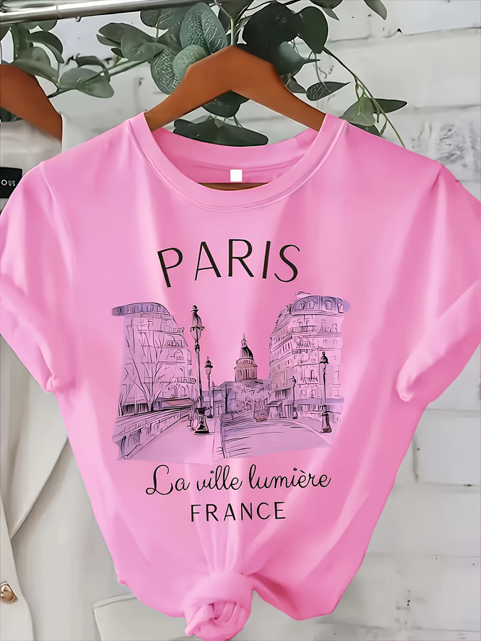 T-shirt girocollo da donna con - Street Fashion Paris 2025 Trends recensione e prezzo