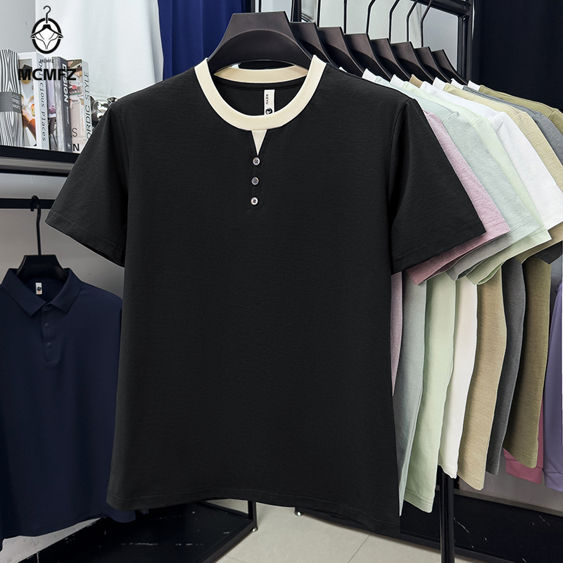T-shirt Henley casual da uomo  - Street Fashion In China recensione e prezzo
